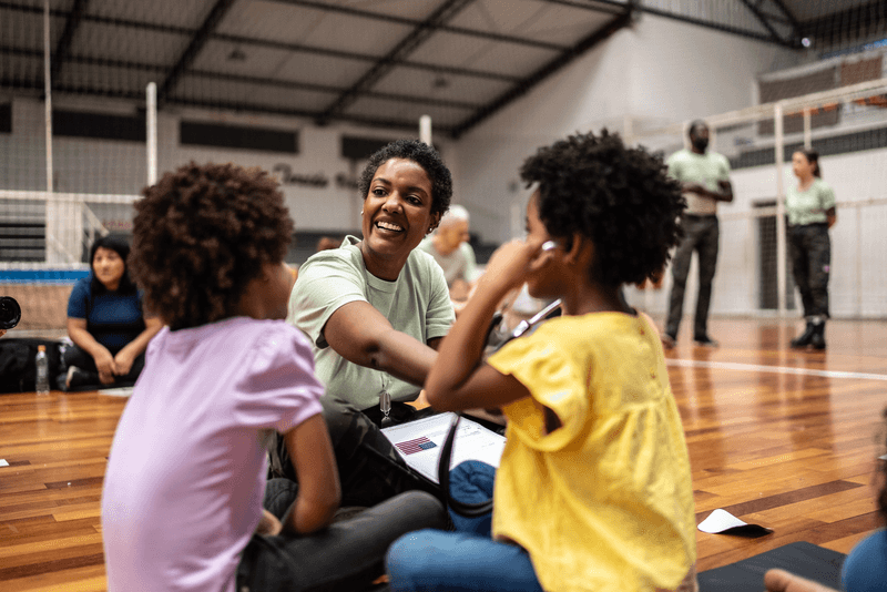 doctor playing with children