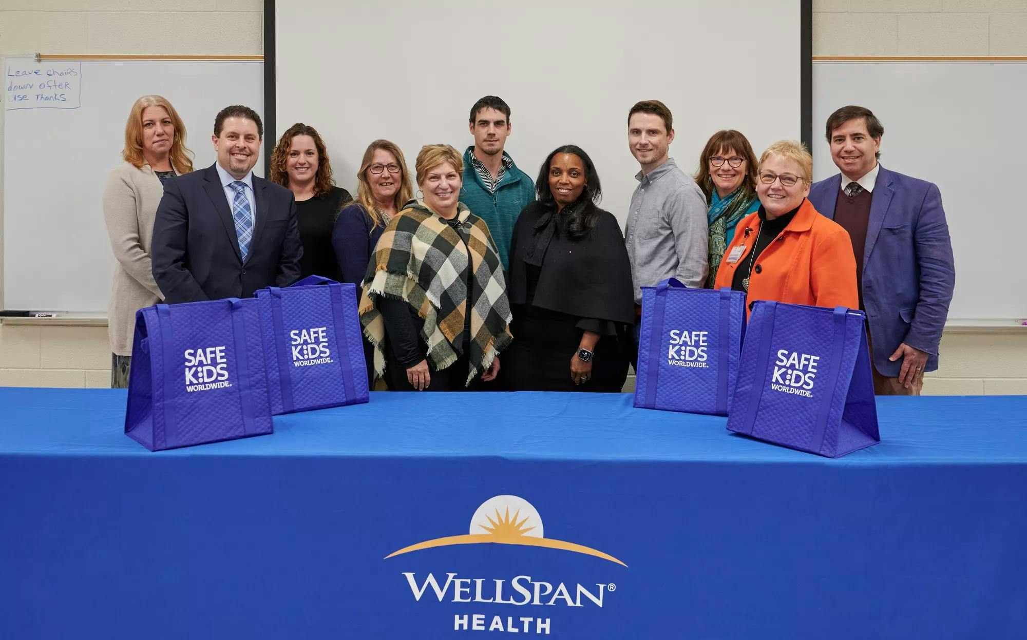 Photos from WellSpan Community Health event for Safe Kids South Central PA Kick Off Event at Adams county department of emergency services and training facility, Gettysburg.

Left to right:
Nickie Fickle, Mike Cogliano, Jen Gustey, Alice Price, Carolyn Clouser(Fist Start), Kameron Ammacos(Adams County Children and Youth), Torrine Creppy(Safe Kids), Marck Chandler(Safe Kids), Joanne Ward-Cottrell, Ann Kunkle, Dr. Chris Russo.
